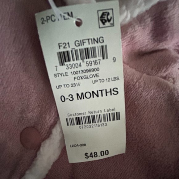 FIRST IMPRESSIONS GIRLS' FOXGLOVE  2 PC COAT AND GLOVES 0-3 MONTHS - Picture 7 of 12